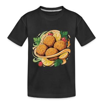 Croquettes croustillantes avec une note d’agrumes - T-shirt bio Premium Enfant - noir - Devant