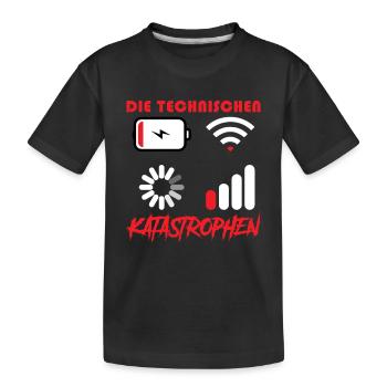 Computer THE TECHNICAL DISASTERS FUNNY - Kids' Premium Organic T-Shirt - black - Front
