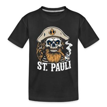 St Pauli Hamburg Paulianer Totenkopf Hafen Capitaine - T-shirt bio Premium Enfant - noir - Devant