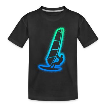Windsurfing Windsurfer Kids Men Windsurf - Kids' Premium Organic T-Shirt - black - Front