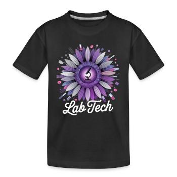 Microscope tournesol LabTech - T-shirt bio Premium Enfant - noir - Devant