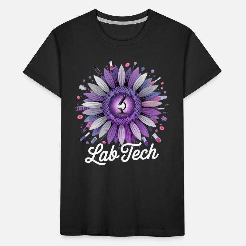 LabTech Sunflower Microscope Kids' Premium Organic T-Shirt