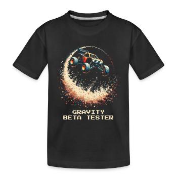 Gravitation Beta-Tester | RC Cars Stunts - Kinder Premium Bio T-Shirt - Schwarz - Vorne