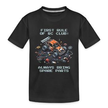Première règle : Ayez des pièces détachées avec vous | Voitures RC - T-shirt bio Premium Enfant - noir - Devant