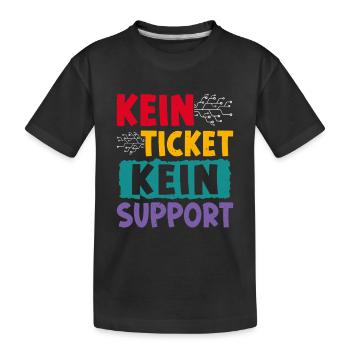 Nerd Computer KEIN TICKET KEIN PROBLEM LUSTIG - Kinder Premium Bio T-Shirt - Schwarz - Vorne