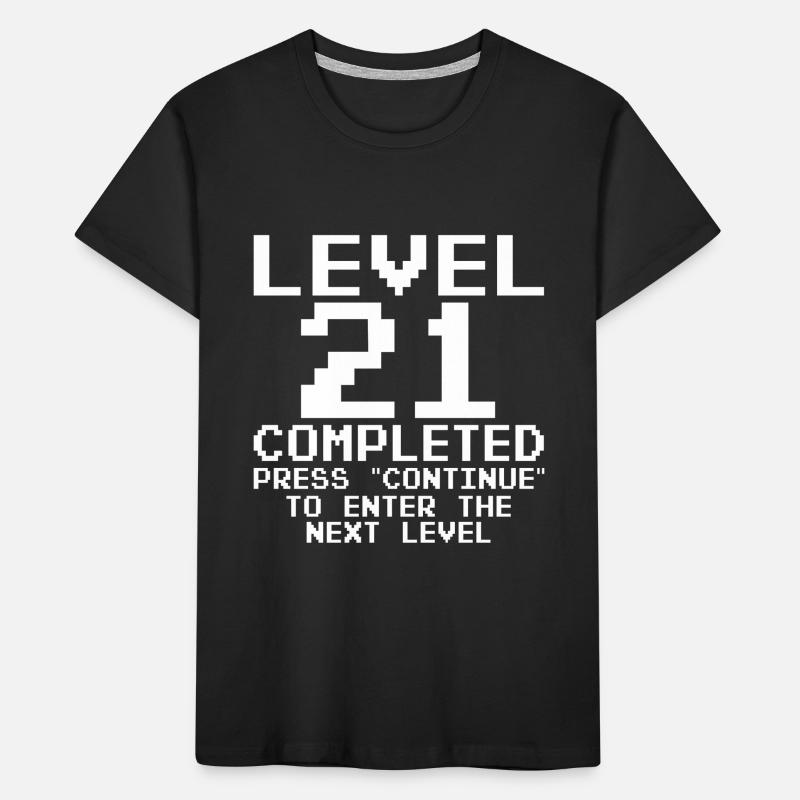 Level 21 Completed Pixel Quest Kinder Premium Bio T-Shirt