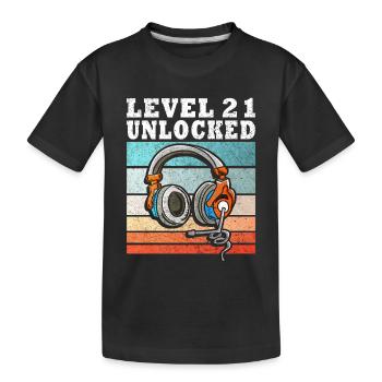Casques déverrouillés niveau 21 - T-shirt bio Premium Enfant - noir - Devant