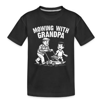 Tondre avec grand-père - T-shirt bio Premium Enfant - noir - Devant