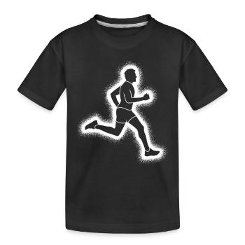 Course à pied, jogging, coureurs masculins garçons - T-shirt bio Premium Enfant - noir - Devant