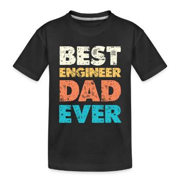 Best Dad Ever Farbblock - Kinder Premium Bio T-Shirt - Schwarz - Vorne
