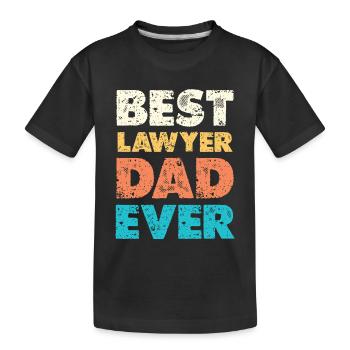 Best Lawyer Dad Ever - Kinder Premium Bio T-Shirt - Schwarz - Vorne