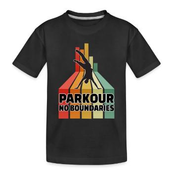 Parkour sans frontières - T-shirt bio Premium Enfant - noir - Devant