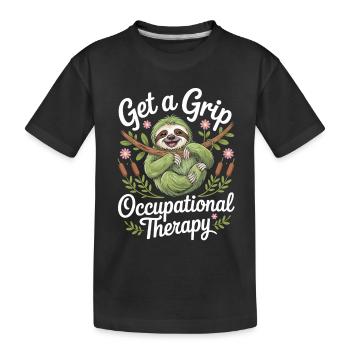 Prenez le contrôle de l’ergothérapie paresseuse - T-shirt bio Premium Enfant - noir - Devant