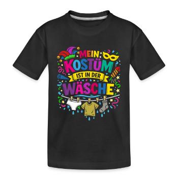 Shrovetide - Carnival - Costume Replacement - Saying - Kids' Premium Organic T-Shirt - black - Front
