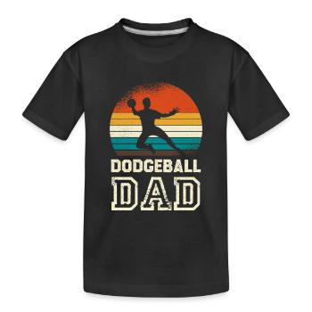 Dodgeballdad au Retro Sunset - T-shirt bio Premium Enfant - noir - Devant