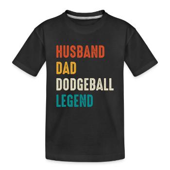Légende du ballon au prisonnier : Mari Papa - T-shirt bio Premium Enfant - noir - Devant