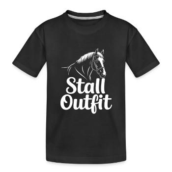 Cavalier d’écurie - T-shirt bio Premium Enfant - noir - Devant