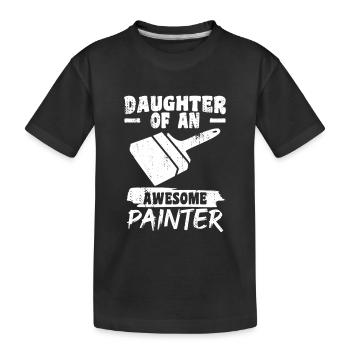 Fille d’un grand peintre - T-shirt bio Premium Enfant - noir - Devant