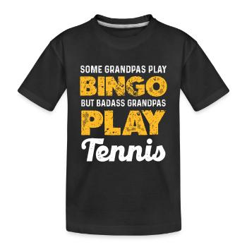 Grand-père Dur à cuire Tennis - T-shirt bio Premium Enfant - noir - Devant