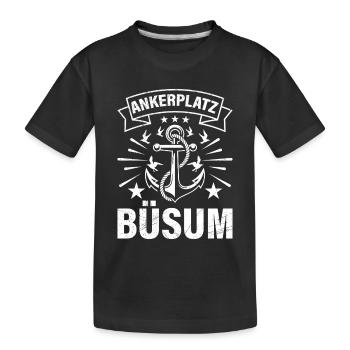 Mer du Nord Mer Wadden MOUILLAGE BÜSUM Drôle - T-shirt bio Premium Enfant - noir - Devant
