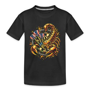 Darts | Sting with every Fling - Skorpion - Kids' Premium Organic T-Shirt - black - Front