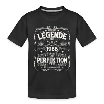 Légende du 40e anniversaire janvier 1986 - T-shirt bio Premium Enfant - noir - Devant