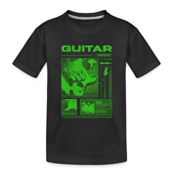 Gitarrist, Rockgitarrist, Streetwear-Musiker - Kinder Premium Bio T-Shirt - Schwarz - Vorne