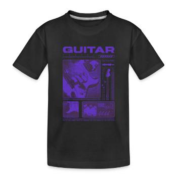 Gitarrist, Rockgitarrist, Streetwear-Musiker - Kinder Premium Bio T-Shirt - Schwarz - Vorne