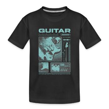 Gitarrist, Rockgitarrist, Streetwear-Musiker - Kinder Premium Bio T-Shirt - Schwarz - Vorne