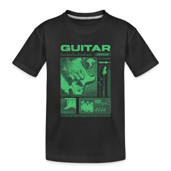 Gitarrist, Rockgitarrist, Streetwear-Musiker - Kinder Premium Bio T-Shirt - Schwarz - Vorne