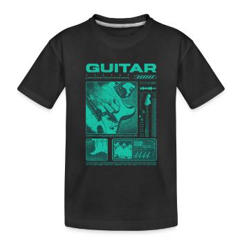 Gitarrist, Rockgitarrist, Streetwear-Musiker - Kinder Premium Bio T-Shirt - Schwarz - Vorne