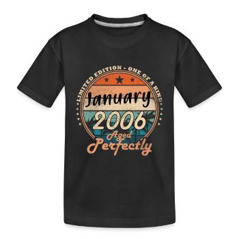 20e anniversaire Original janvier Volume 2006 - T-shirt bio Premium Enfant - noir - Devant