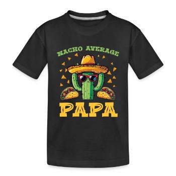 Cactus Papa Fiesta - Kids' Premium Organic T-Shirt - black - Front