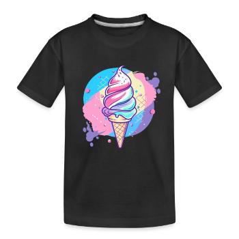 Eiscreme - Kinder Premium Bio T-Shirt - Schwarz - Vorne