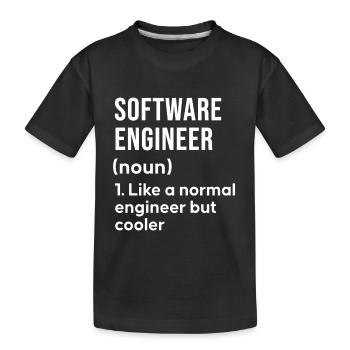 Software Engineer Spruch Shirt - Kinder Premium Bio T-Shirt - Schwarz - Vorne