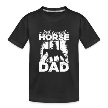 Papa cheval cool - T-shirt bio Premium Enfant - noir - Devant
