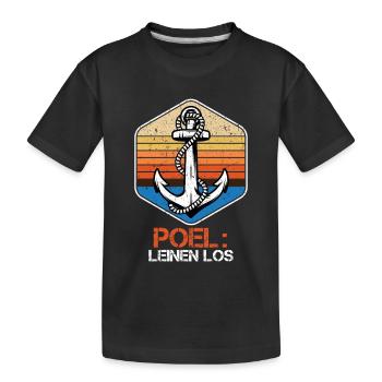 Marin POEL LINES Los Poel Souvenier Drôle - T-shirt bio Premium Enfant - noir - Devant
