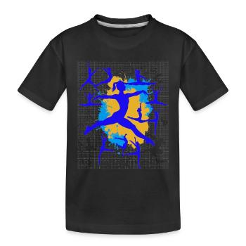 Turnen Turnerin Gymnastik Akrobatik Kunstturnen - Kinder Premium Bio T-Shirt - Schwarz - Vorne