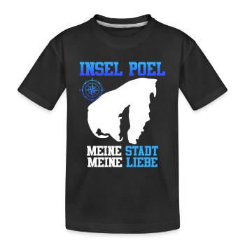 ÎLE DE POEL MA VILLE MON AMOUR Drôle - T-shirt bio Premium Enfant - noir - Devant