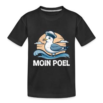 Mer Baltique MOIN POEL Souvenir Mouette Drôle - T-shirt bio Premium Enfant - noir - Devant