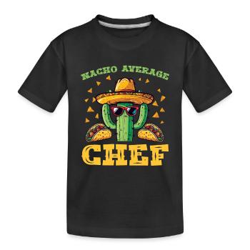 Kaktus Taco Macho Fiesta - Kinder Premium Bio T-Shirt - Schwarz - Vorne