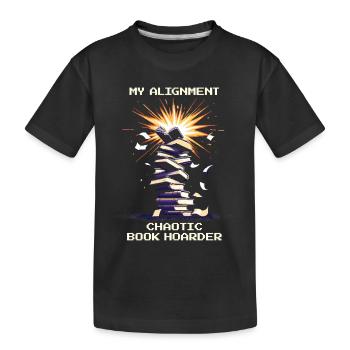 Trésor Chaotique | Collection de livres Lecture - T-shirt bio Premium Enfant - noir - Devant