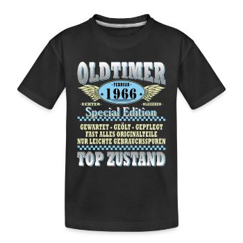 60e anniversaire voiture classique février 1966 Volume 66 - T-shirt bio Premium Enfant - noir - Devant