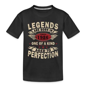 Février 1986| Février 1986 Anniversaire 1986 - T-shirt bio Premium Enfant - noir - Devant