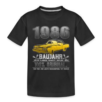 1986 - Année 1986 - Année 1986 - T-shirt bio Premium Enfant - noir - Devant