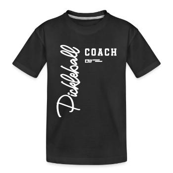 Pickleball Coach Classic Court for Instructors - Kids' Premium Organic T-Shirt - black - Front
