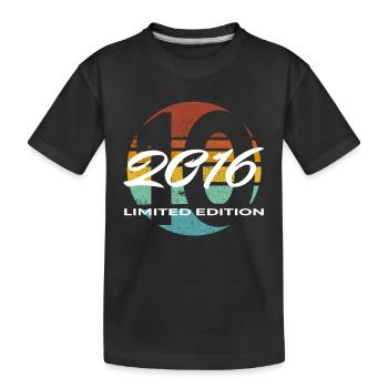 10th Birthday 2016 Boys and Girls Gift - Kids' Premium Organic T-Shirt - black - Front