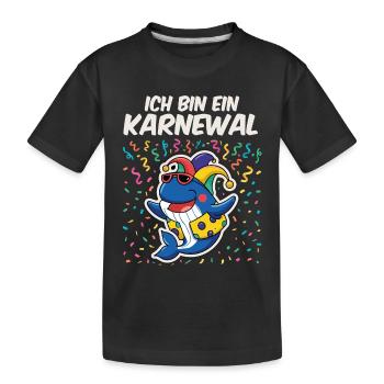Ich bin ein Karneval - Kinder Premium Bio T-Shirt - Schwarz - Vorne