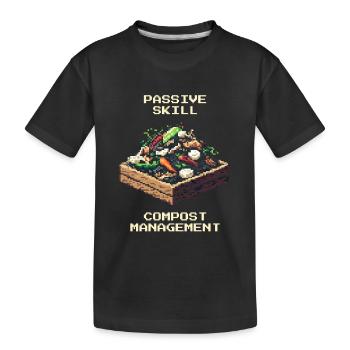 Kompost-Management | Kompostieren & Garten - Kinder Premium Bio T-Shirt - Schwarz - Vorne