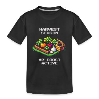 Harvest Time Bonus Active | Harvest & Self-Sufficiency - Kids' Premium Organic T-Shirt - black - Front